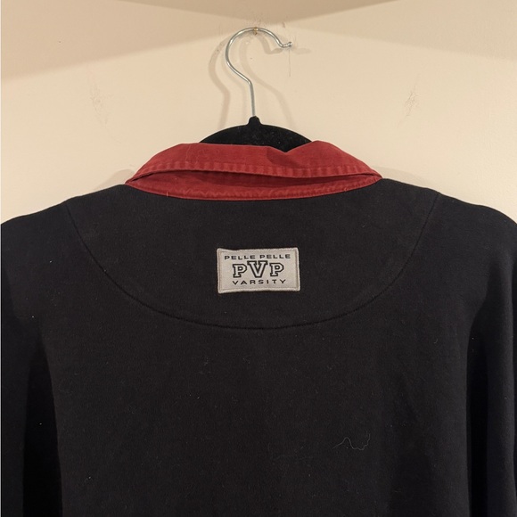 Pelle Pelle Black and Burgundy Rugby Shirt - size XL - Picture 12 of 15